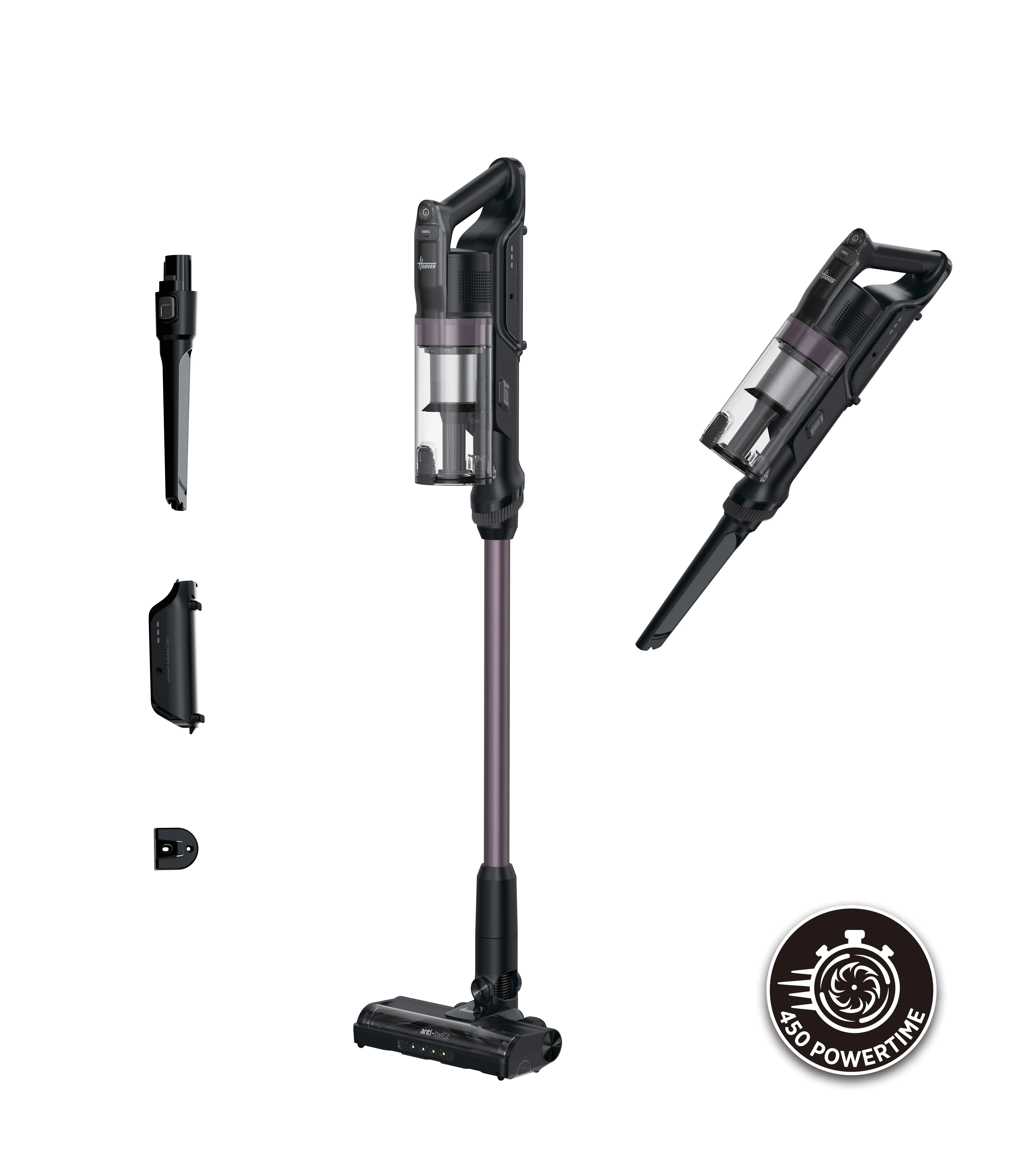 Hoover HF1P10H 011 Stick vacuum cleaner, Black and Purple