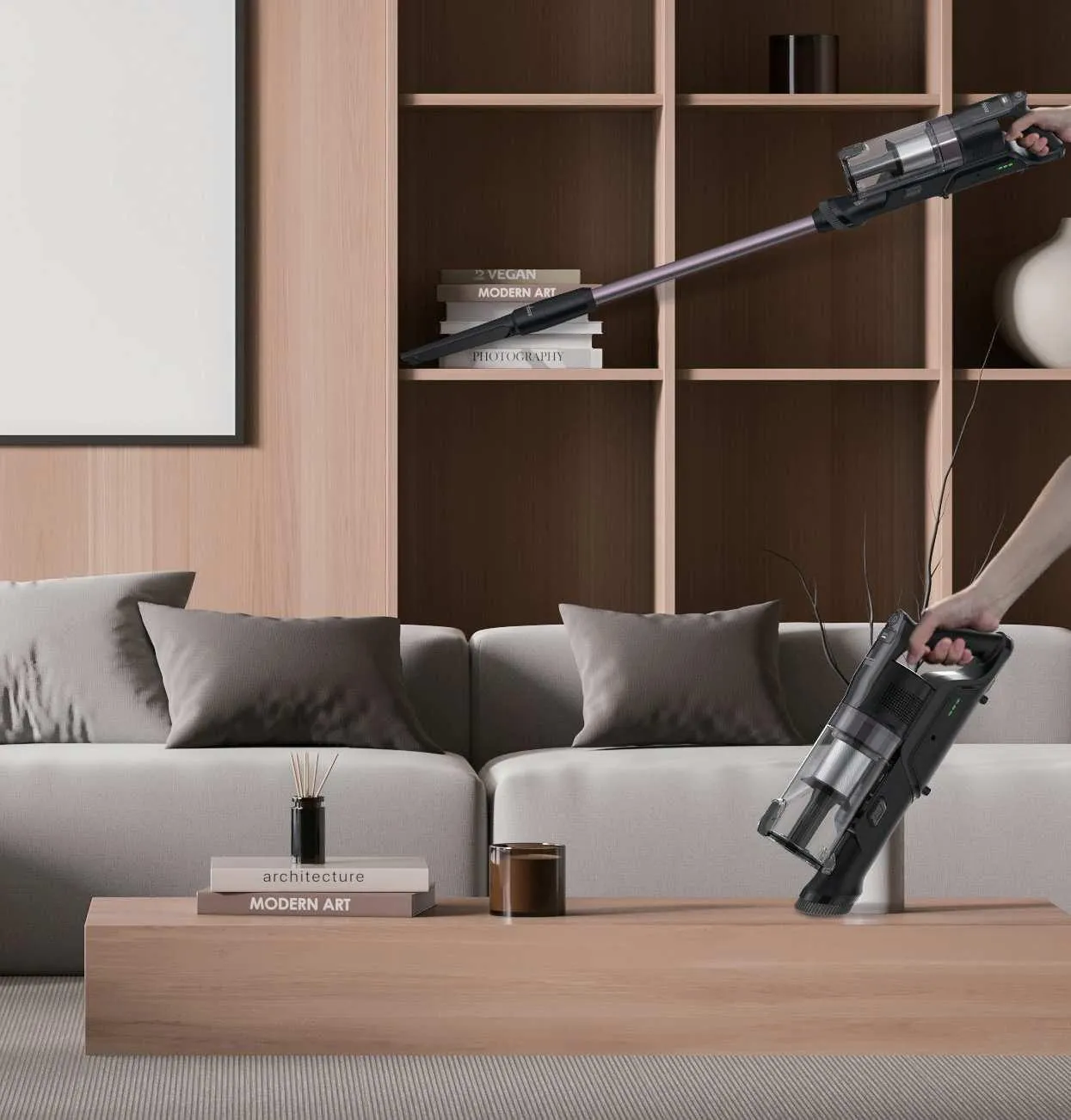 Hoover HF1P10H 011 Stick vacuum cleaner, Black and Purple