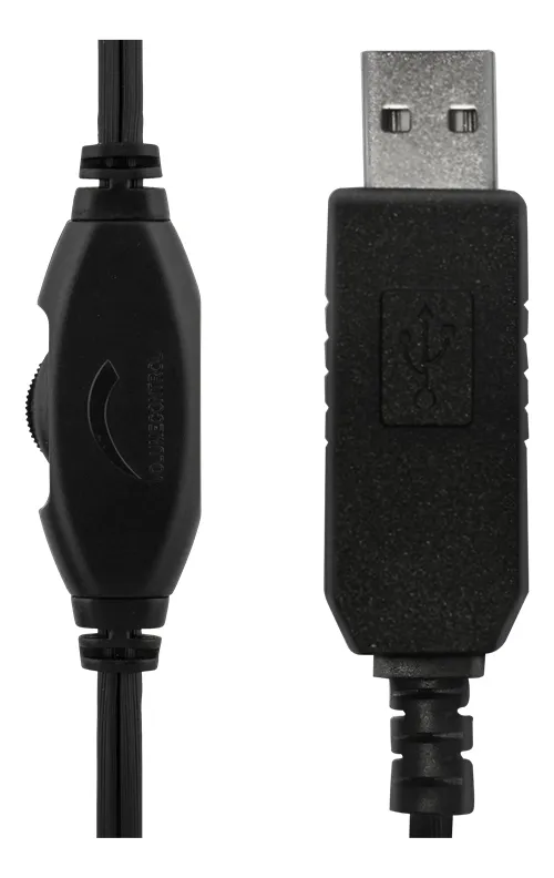 Deltaco Usb Stereo -kuulokkeet mikrofonilla, musta