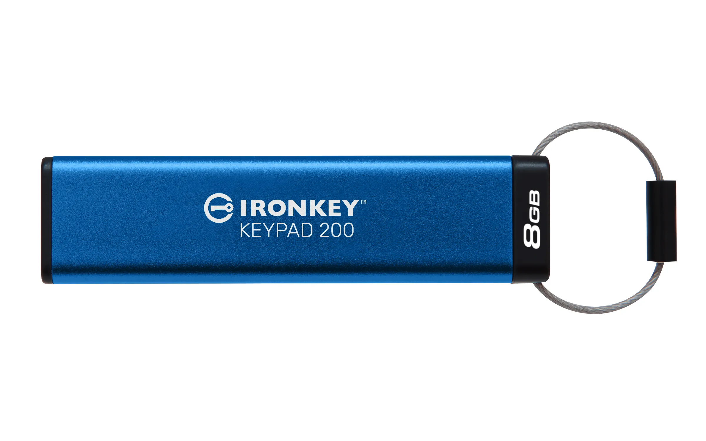 Kingston IronKey Keypad 200, AES-256 8GB USB 3.2 Gen 1x1 - memory stick, Blue