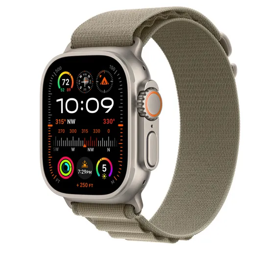 Apple Watch 49 mm - bergsloop, Olive (Small)