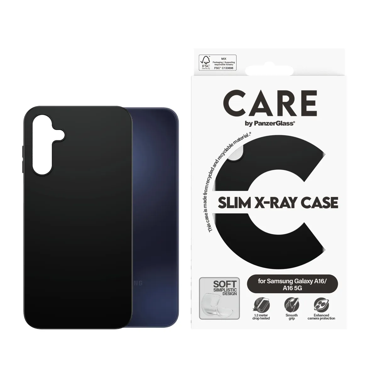 Care by PanzerGlass Galaxy A16 / A16 5G Fashionable Case, Black
