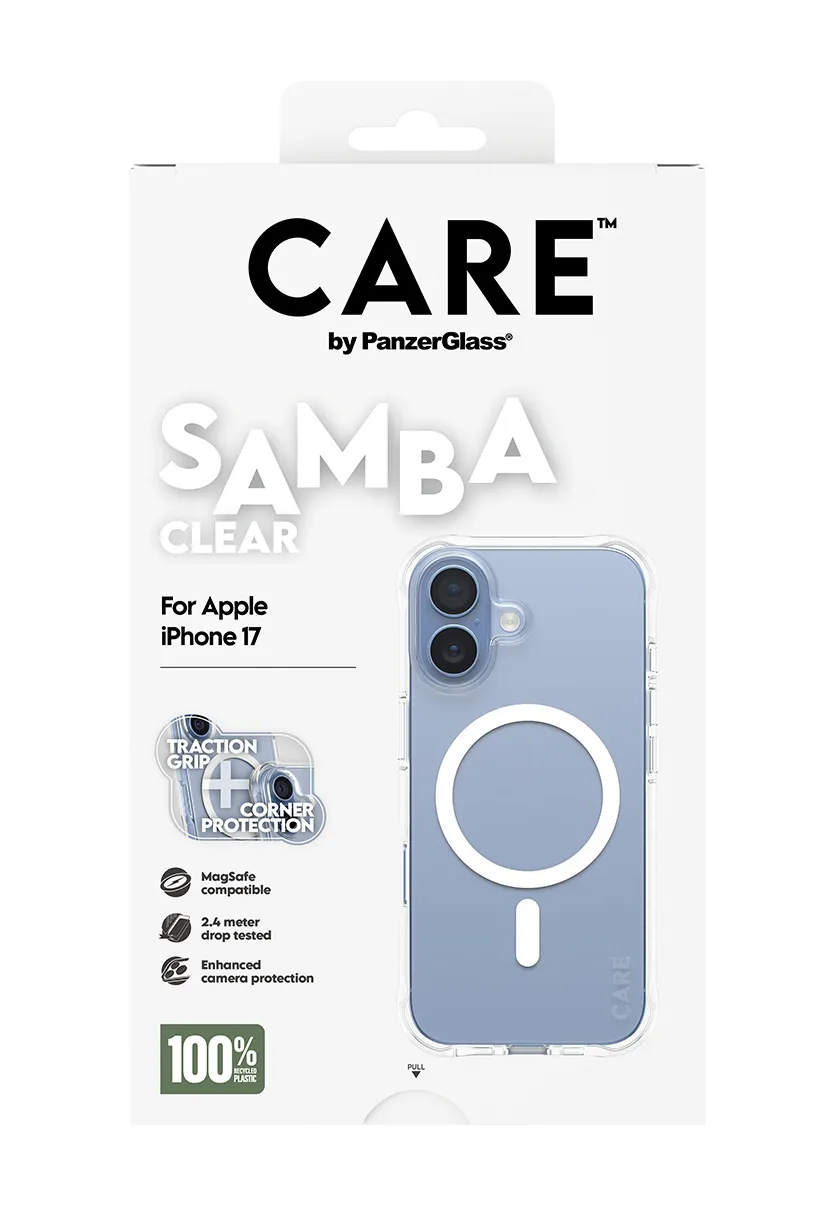 PanzerGlass CARE Samba MagSafe Case for iPhone 17, Clear