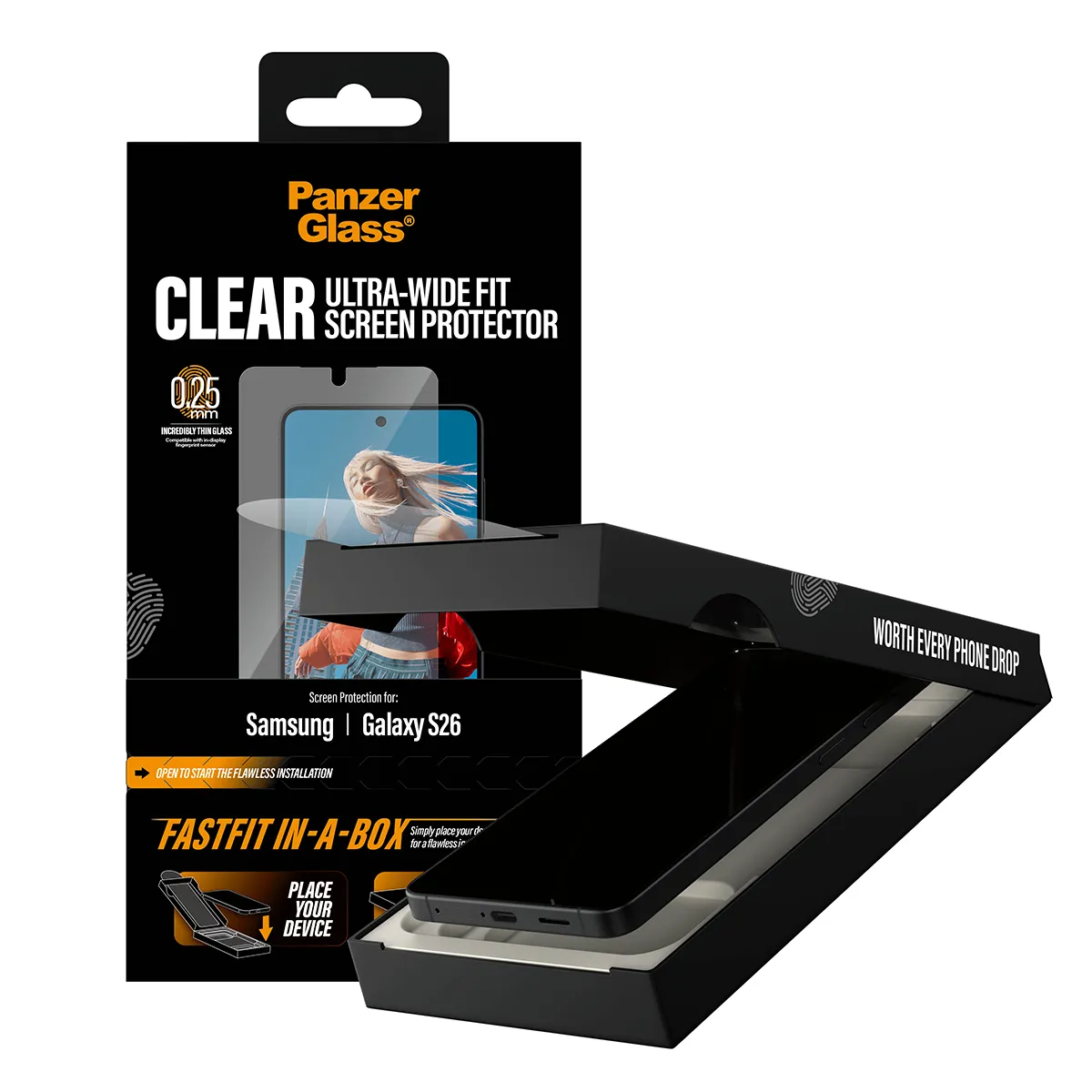 PanzerGlass Ultra-Wide Fit Alignerkit Galaxy S26 -panssarilasi