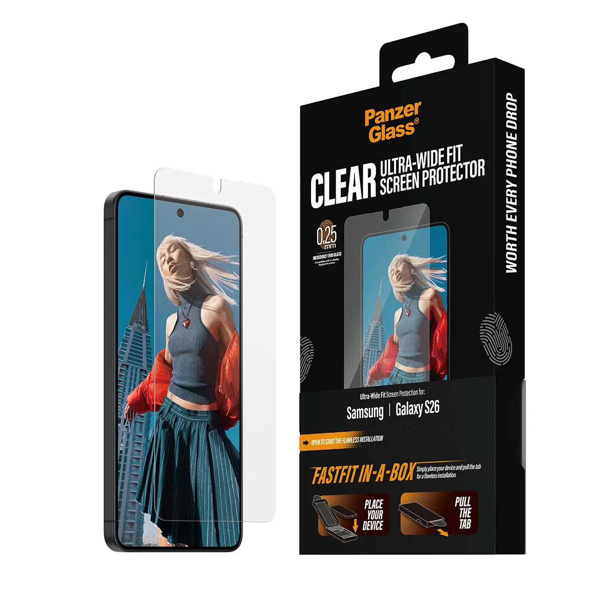 PanzerGlass Ultra-Wide Fit Alignerkit Galaxy S26 -panssarilasi