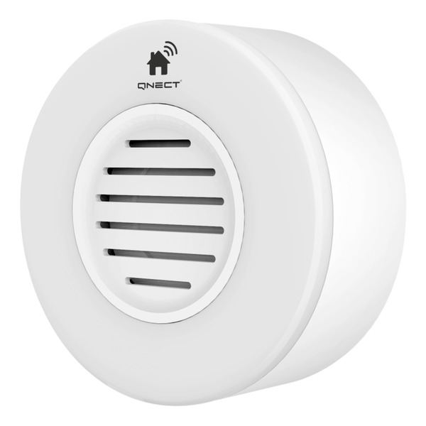 Qnect Smart siren, WiFi, white - tr&aring;dl&ouml;s smart siren