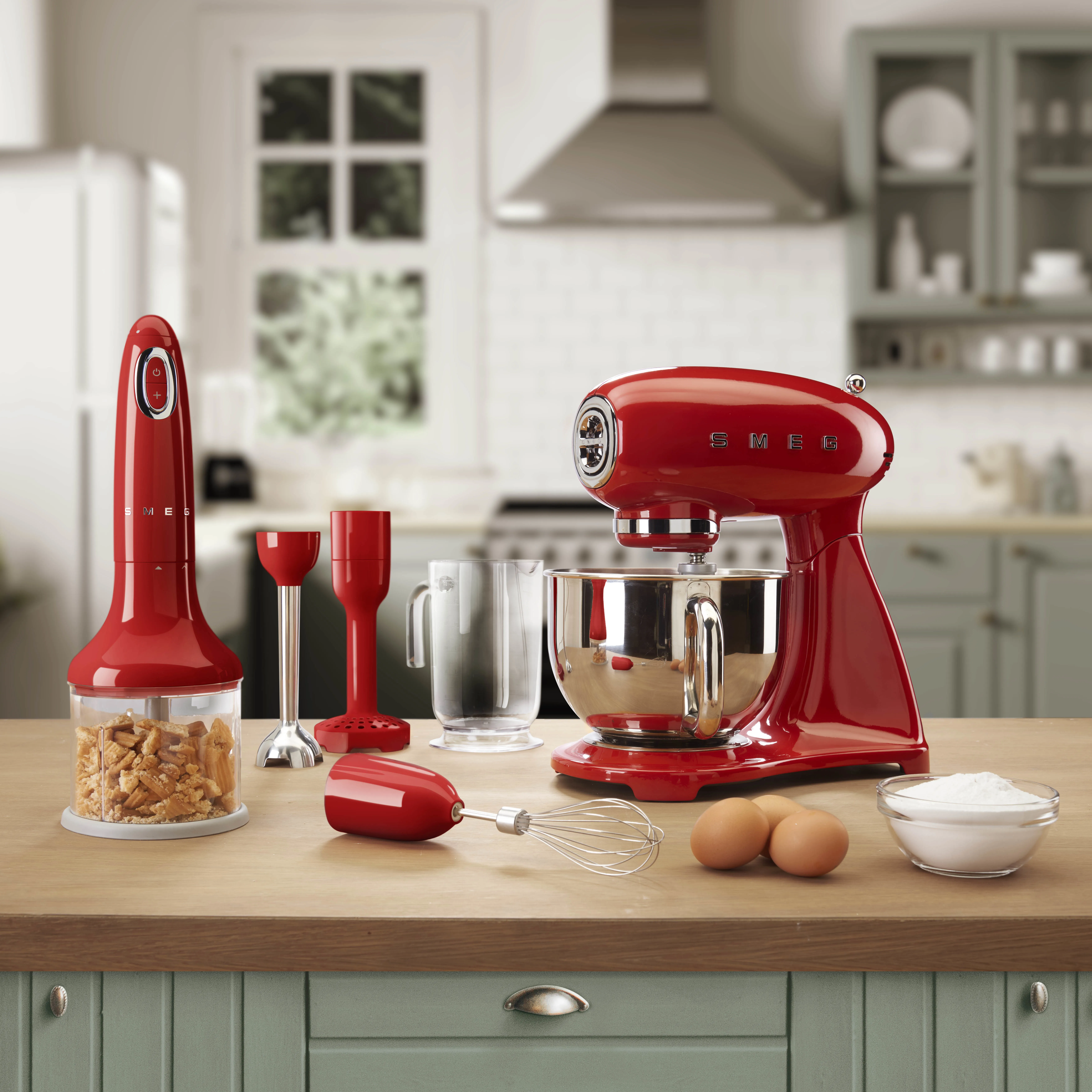 Smeg 50's Style - food processor, Red