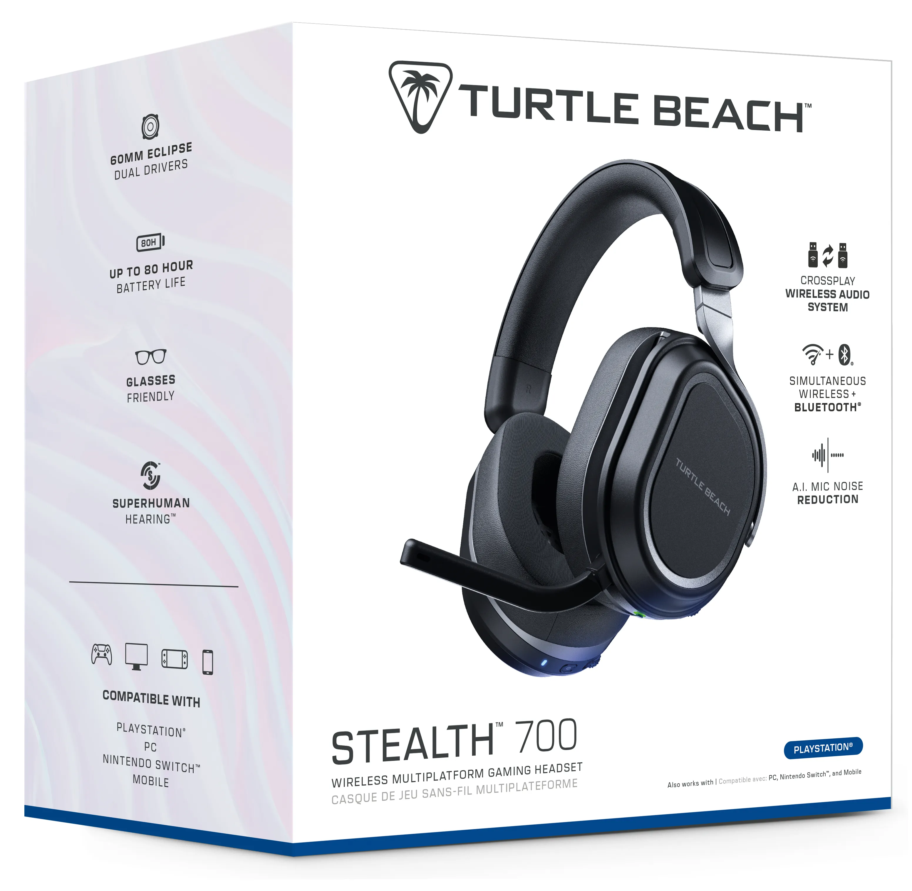 Turtle Beach Stealth 700 GEN 3 Playstation - wireless gaming headset, black