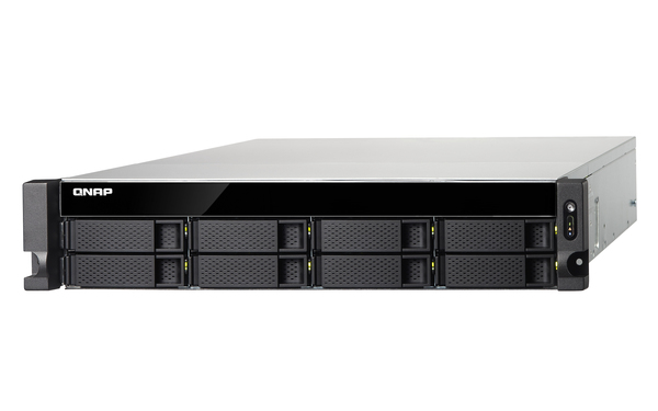 QNAP TS-873U-RP-64G 8-bay rackmount NAS AMD RX-421ND 4-core 2.1GHz up to 3.4GHz 64GB DDR4 RAM (max 64GB) 2 x M.2 22802260 SATA 6Gbs