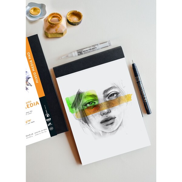 Rhodia T Mixed Media pad A5+ portrait