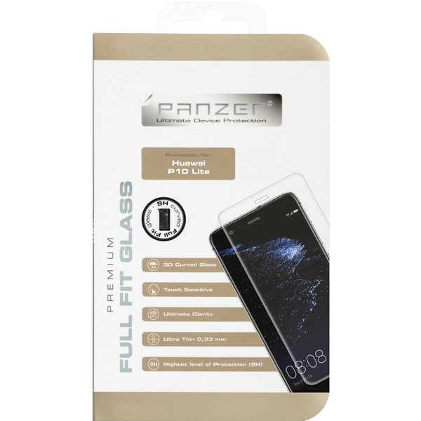 Panzer Huawei P10 Lite, Curved Glass, Transparent
