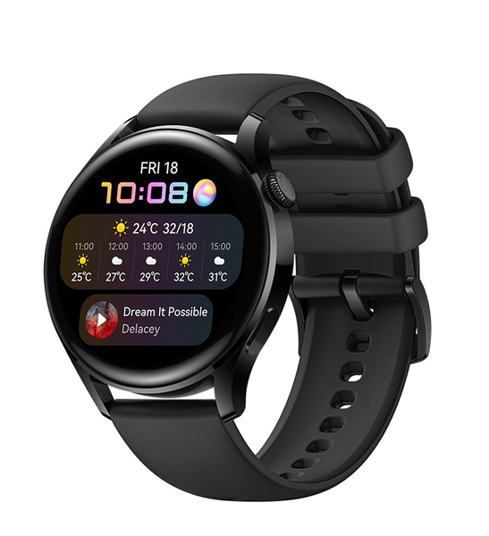 Huawei Watch 3 -&auml;lykello, LTE, musta