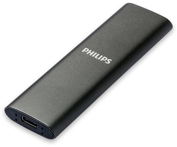 Philips Ultra Speed 250 GB extern SSD med USB 3.2 Gen 2 (USB-C), portabel, graphite