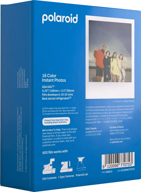 POLAROID Color Film for 600 White Frame 2-pack