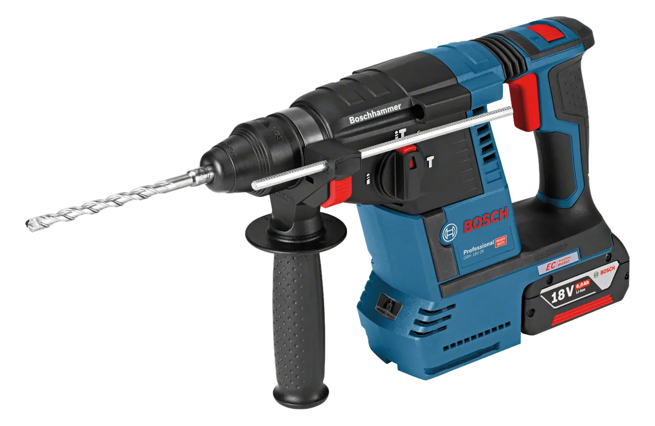Bosch Cordless Rotary Hammer GBH 18 V-26 Professional - blue, L-BOXX, without battery and charger