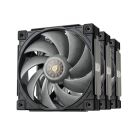 Sudokoo MACH120, 120 mm, PWM, hydraulinen laakeri, ARGB -tuuletinsarja, 3 kpl, harmaa/valkoinen