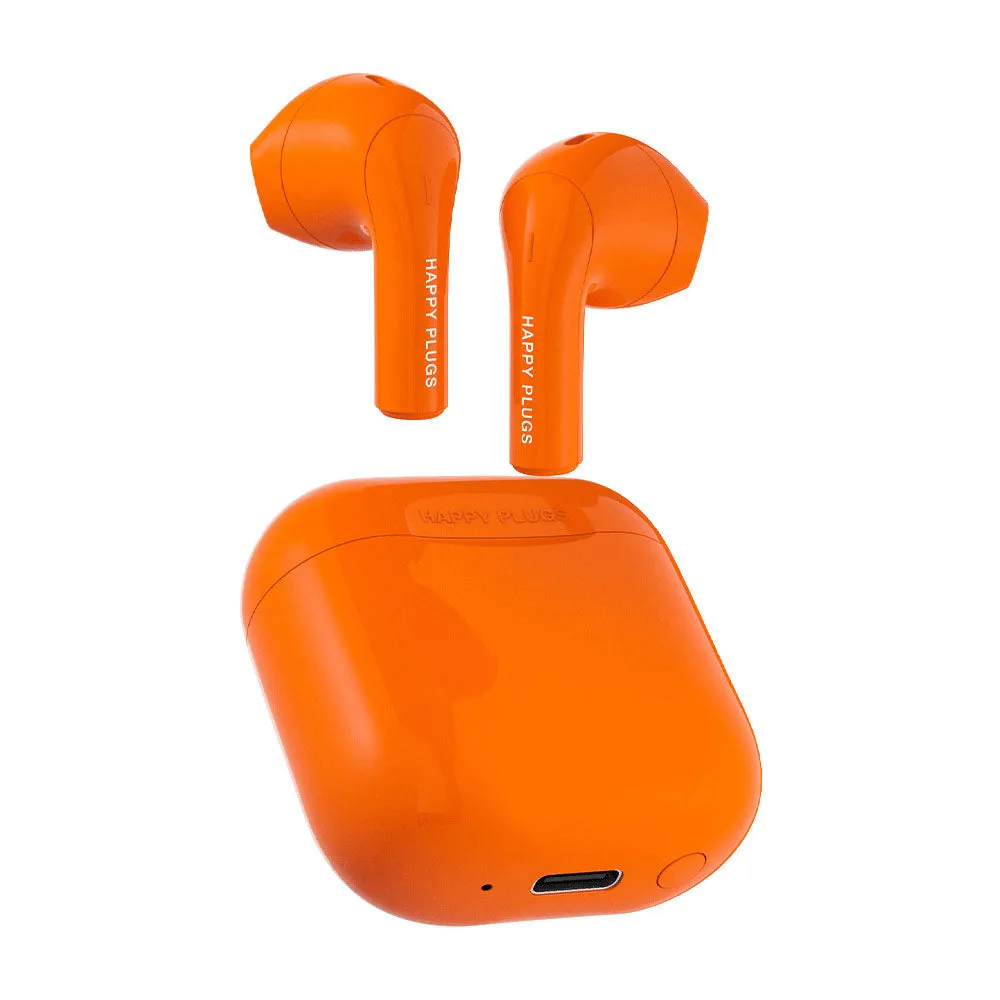 Happy Plugs Joy Wireless Earbuds, Orange