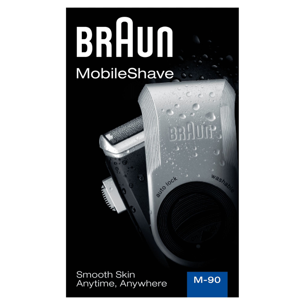 Braun MobileShave PocketGo M90 - rakapparat, bl&aring;/silver