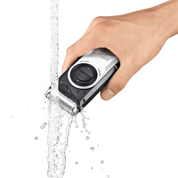 Braun MobileShave PocketGo M90 - rakapparat, bl&aring;/silver