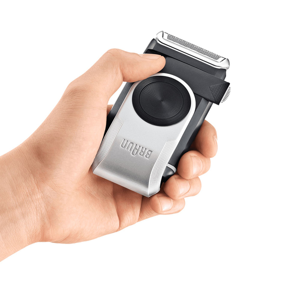 Braun MobileShave PocketGo M90 - rakapparat, bl&aring;/silver