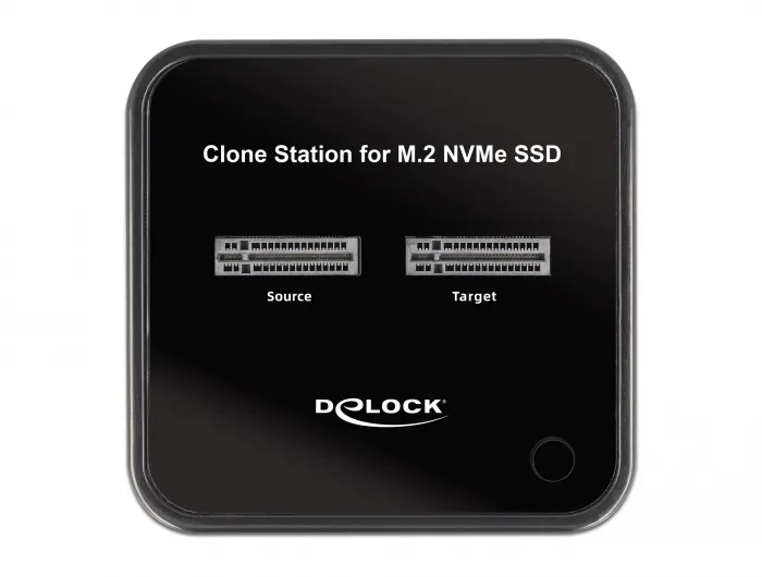 Delock M.2 Docking Station for 2 x M.2 NVMe PCIe SSD with Clone functi