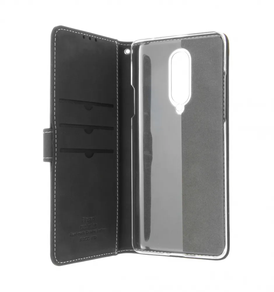 Insmat Flip Case, OnePlus 8 - Wallet Case, Black
