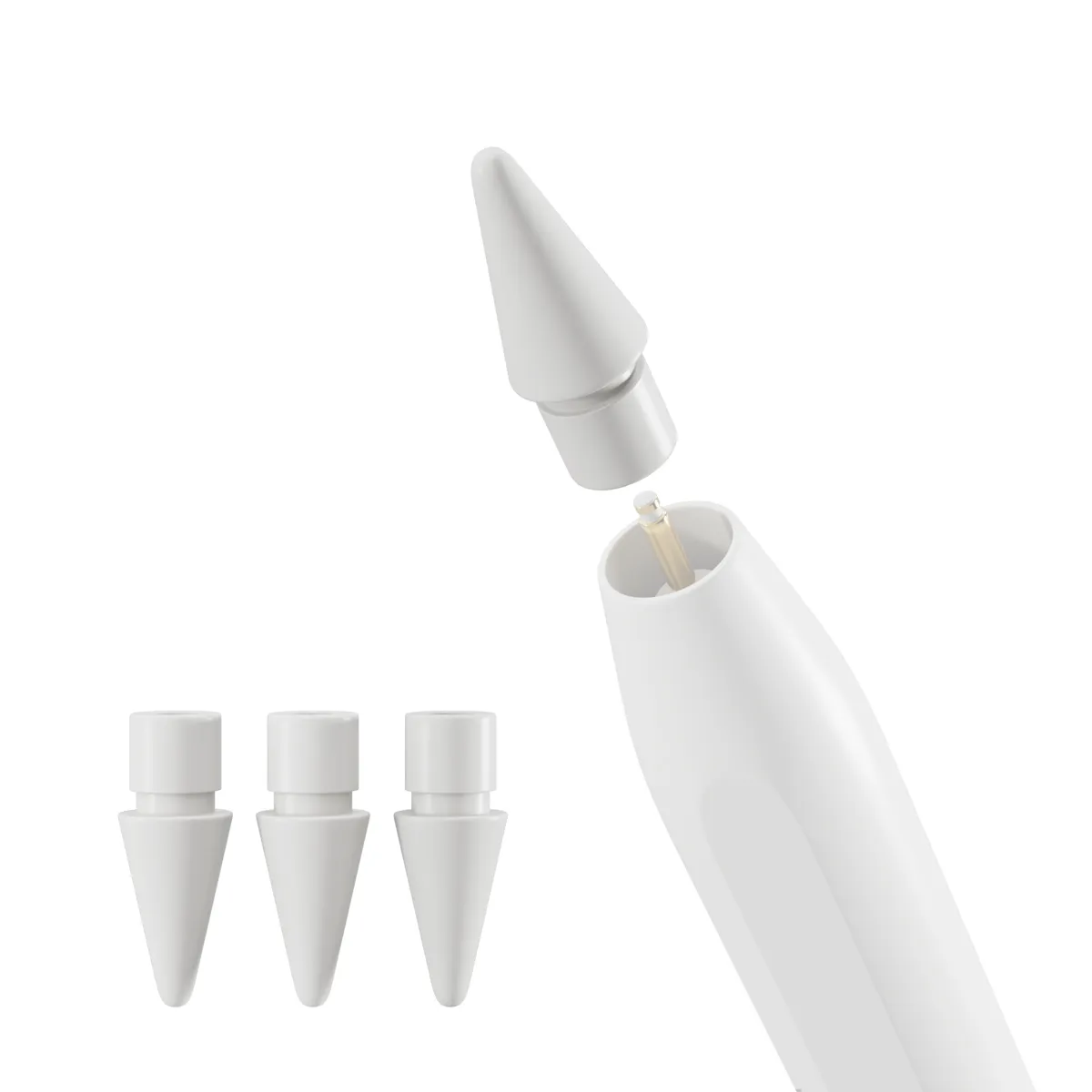 Epico Spare Tips for Epico UltraPen ES50 and Apple Pencil | White | Smooth Writing and Easy Replacement