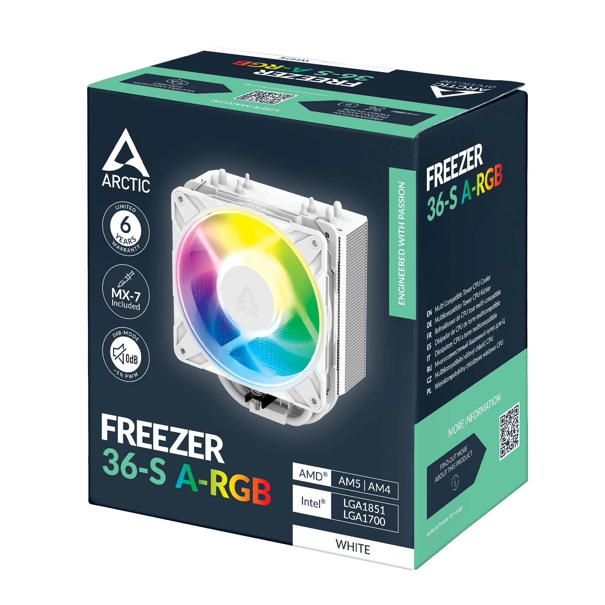 ARCTIC Freezer 36-S A-RGB processorkylare - Vit