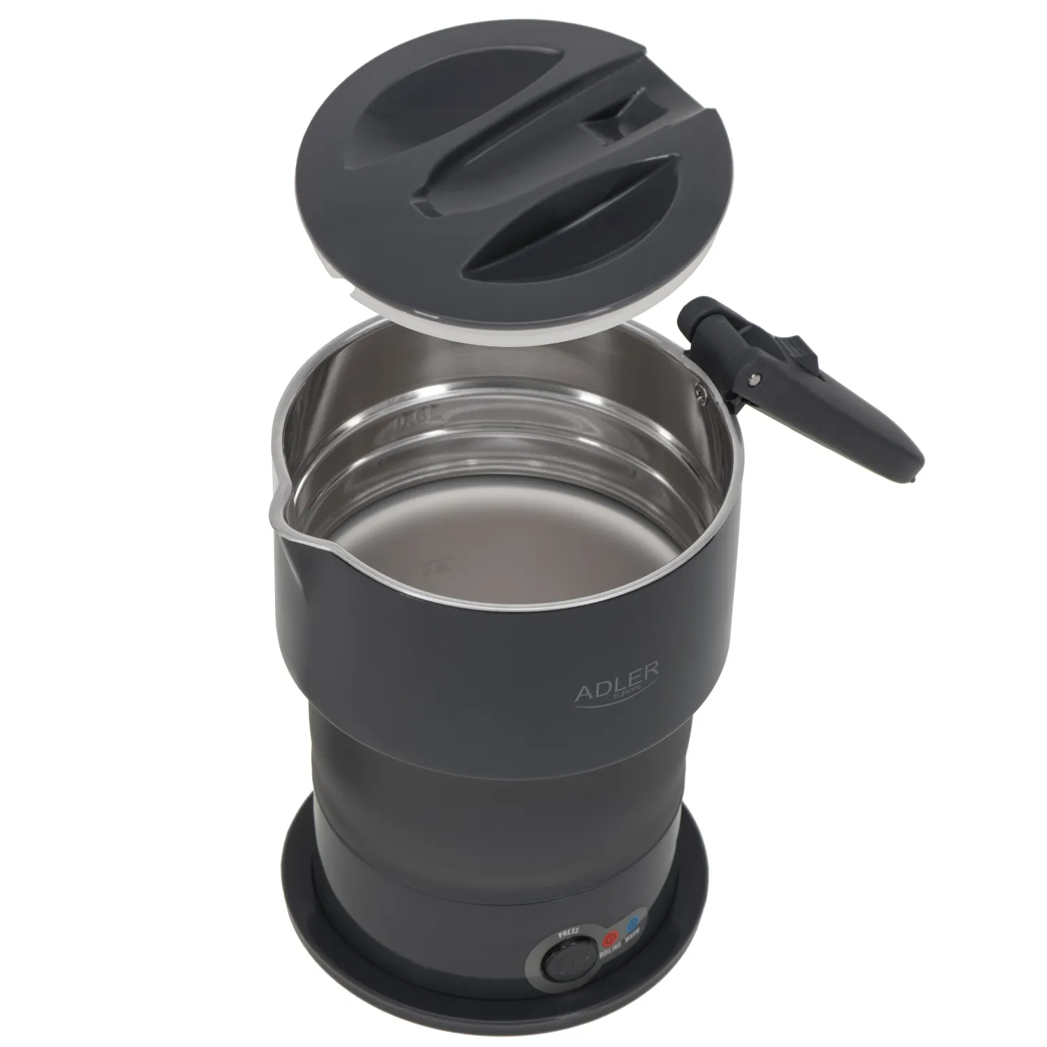 Adler AD 1377g vattenkokare, 0,6 l, 600 W, gr&aring;