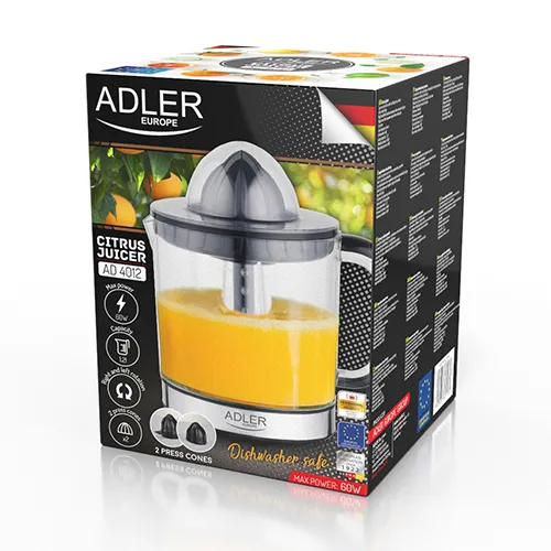 Adler AD 4012 Sitruspuserrin, 40 W, 1,2 L, Musta