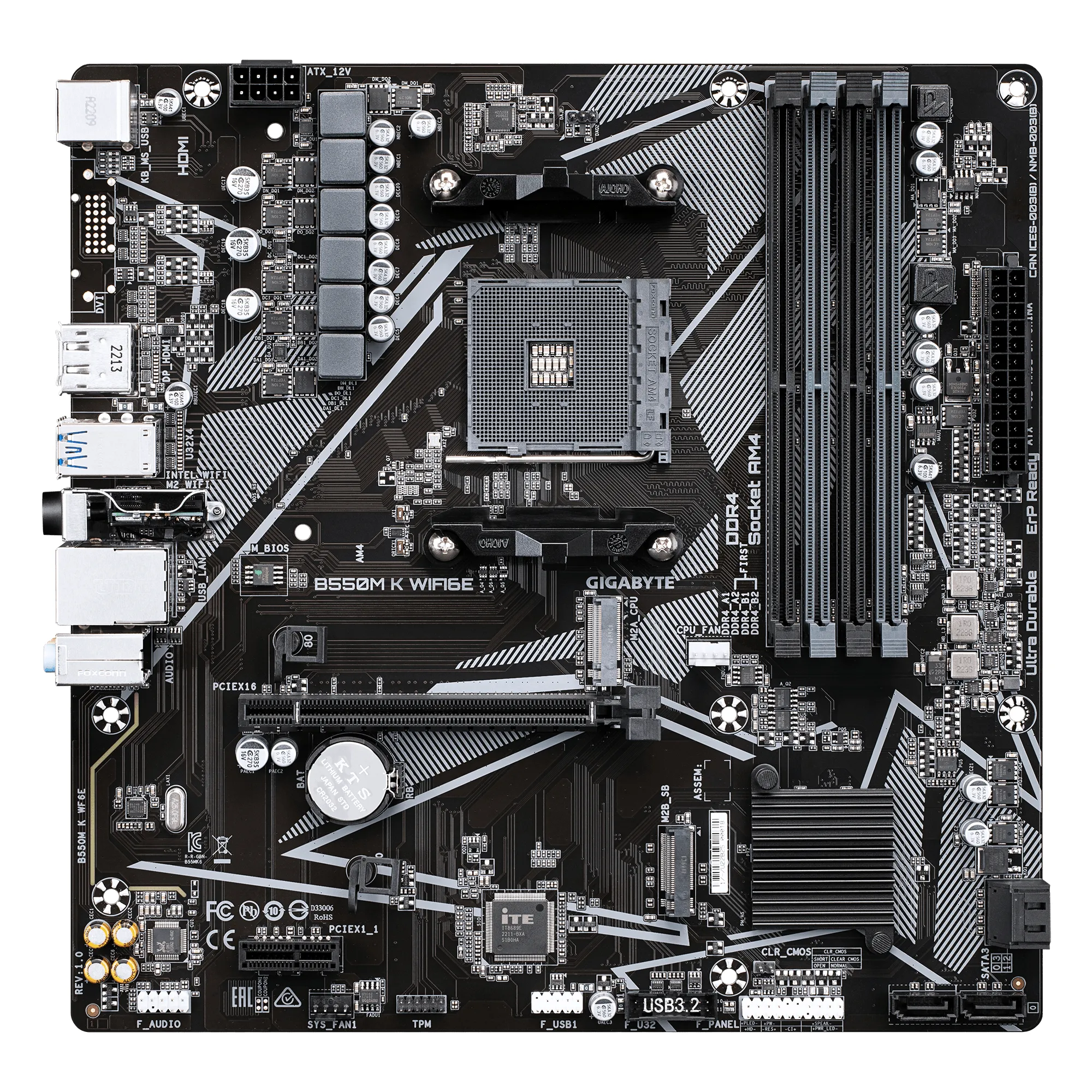 Gigabyte B550M K WiFi 6E AM4 mATX-emolevy