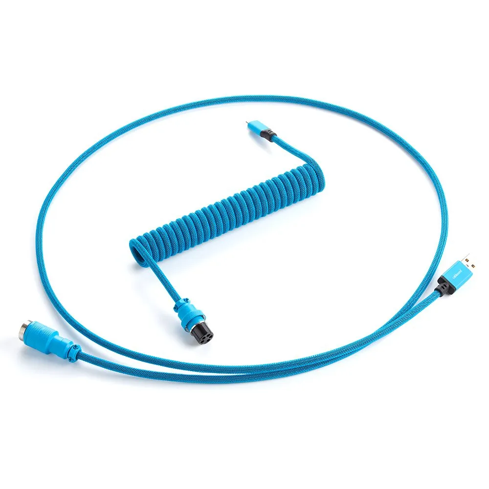 CableMod Classic Coiled Keyboard Cable, USB A -&gt; USB Type C, 150cm, Midnight Black