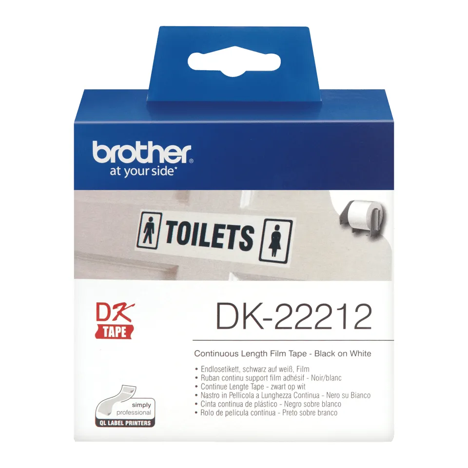 BROTHER DK22212 WHITE FILM TAPE 62MM