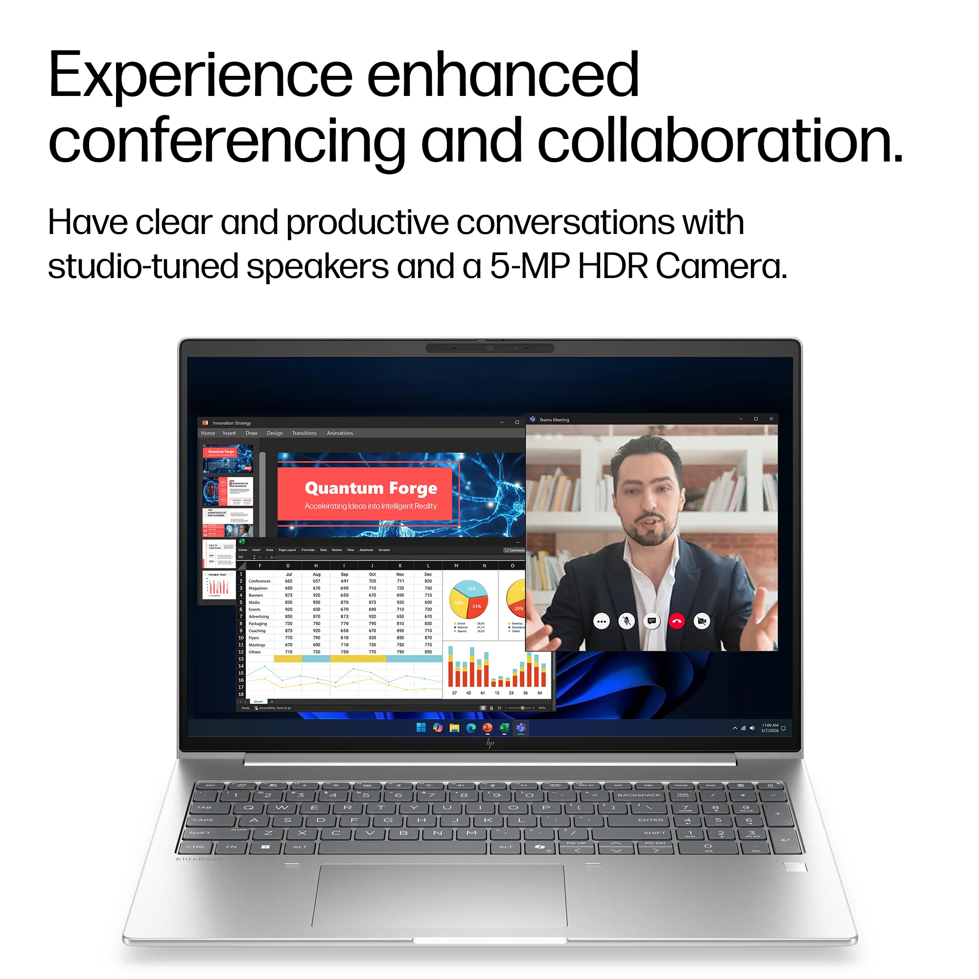 HP EliteBook 6 G2i 16.0" Core 7 350, 16 Gt, 512 Gt, Intel Graphics, Win 11 Pro -kannettava, hopea