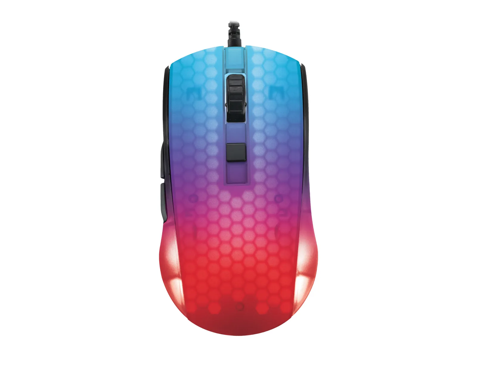 Deltaco Gaming DM310 Transparent RGB lightweight - gaming mouse, black