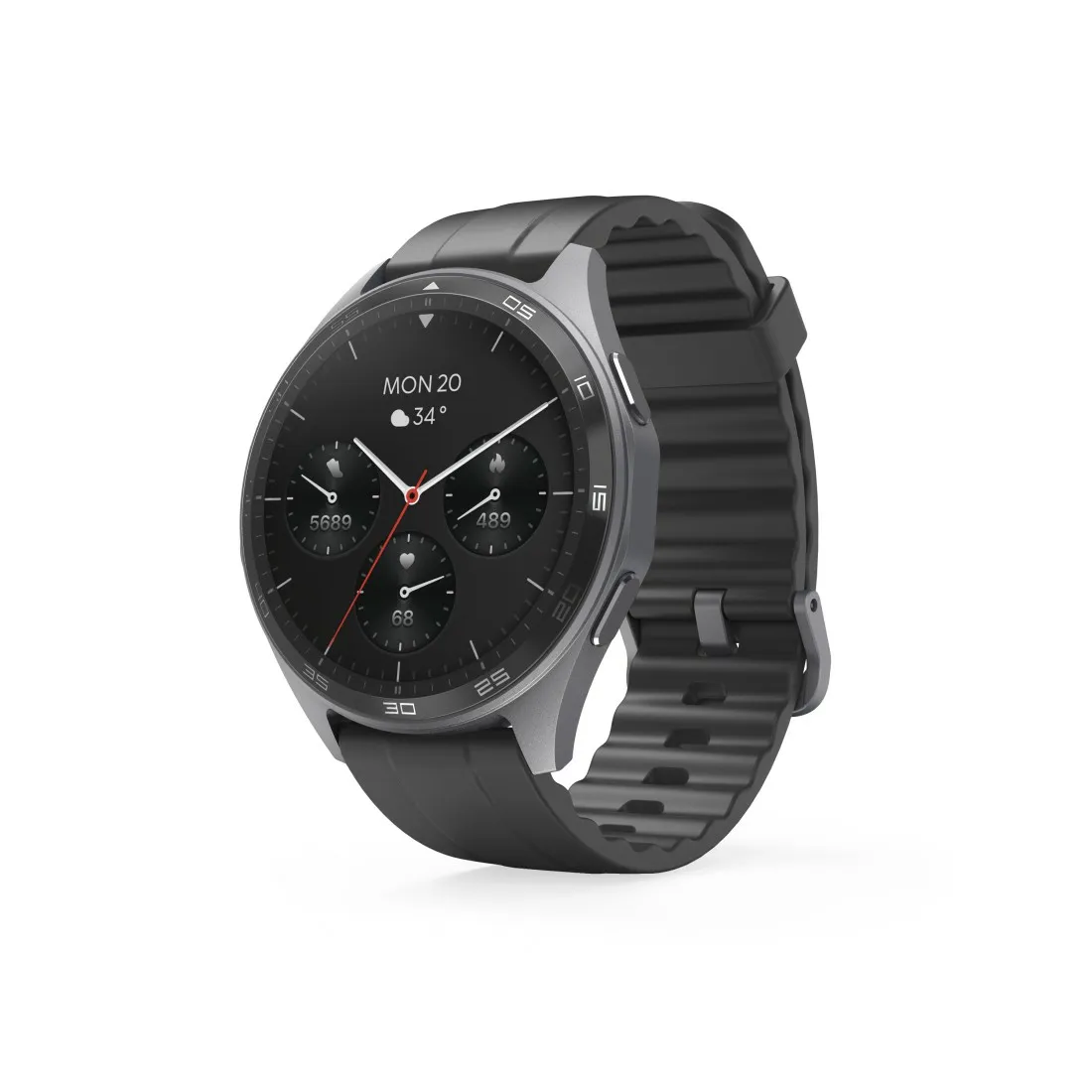 Hama Smart Watch 7010 46mm AMOLED smartklocka, svart