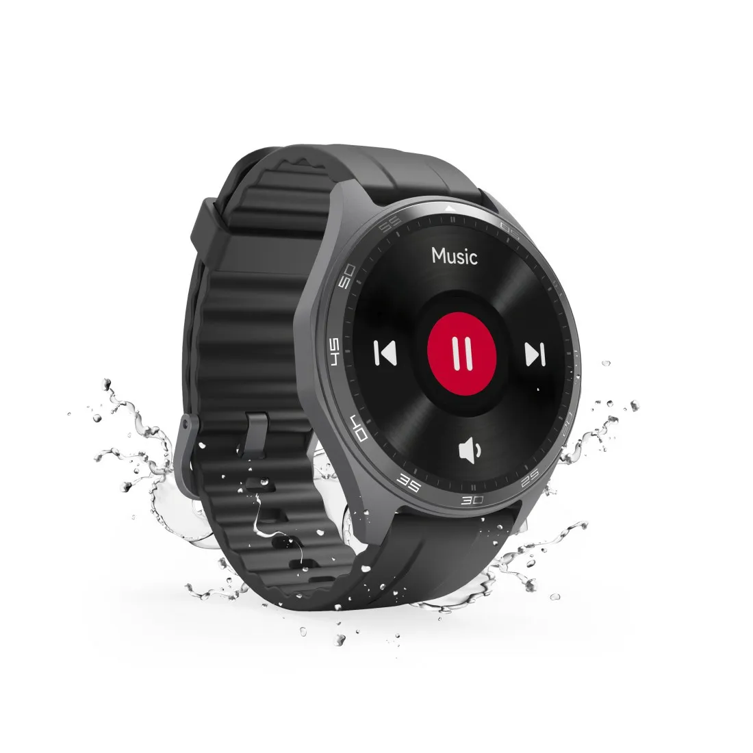 Hama Smart Watch 7010 46mm AMOLED smartklocka, svart
