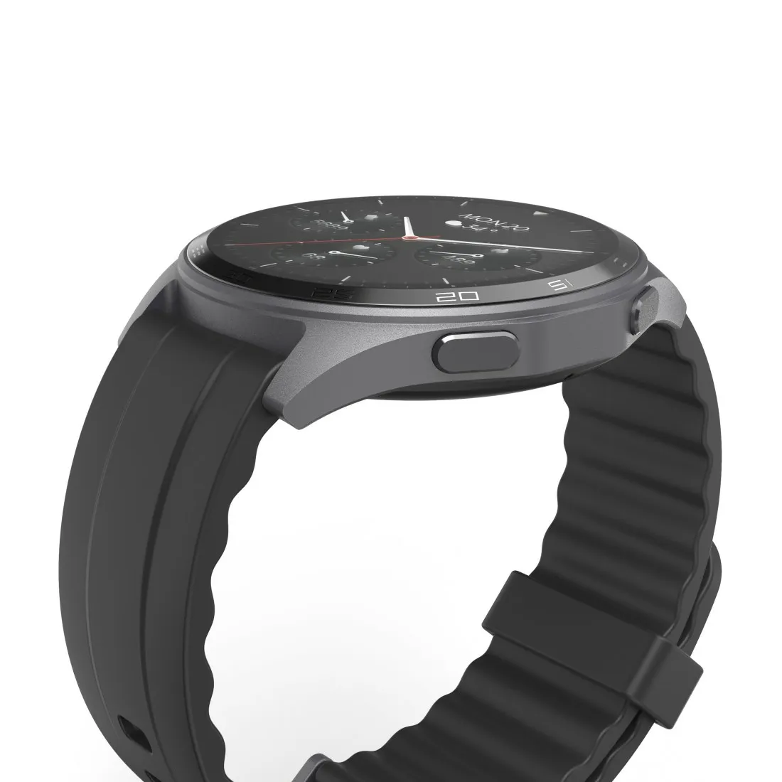 Hama Smart Watch 7010 46mm AMOLED smartklocka, svart