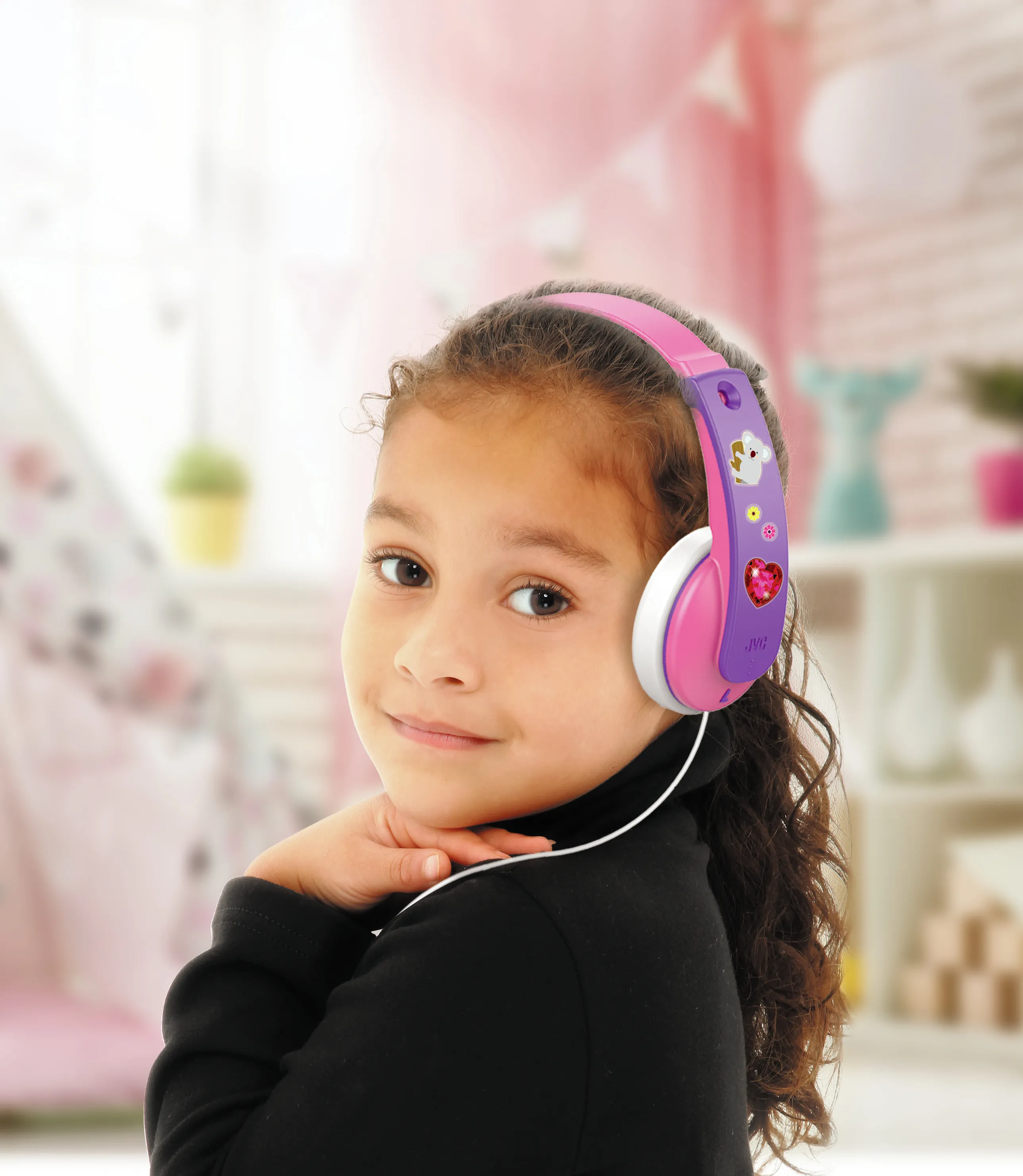 JVC KD7 kids -kuulokkeet, pinkki