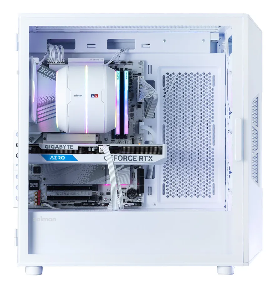 Zalman i3 NEO V2 Midi-Tower Case with window and RGB lighting, White
