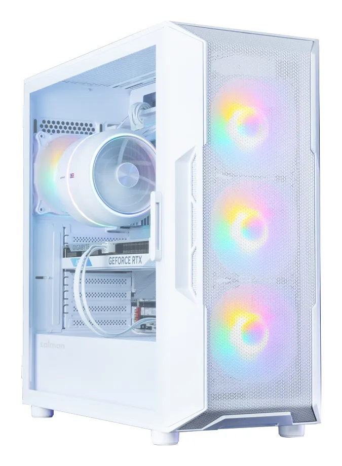 Zalman i3 NEO V2 Midi-Tower Case with window and RGB lighting, White