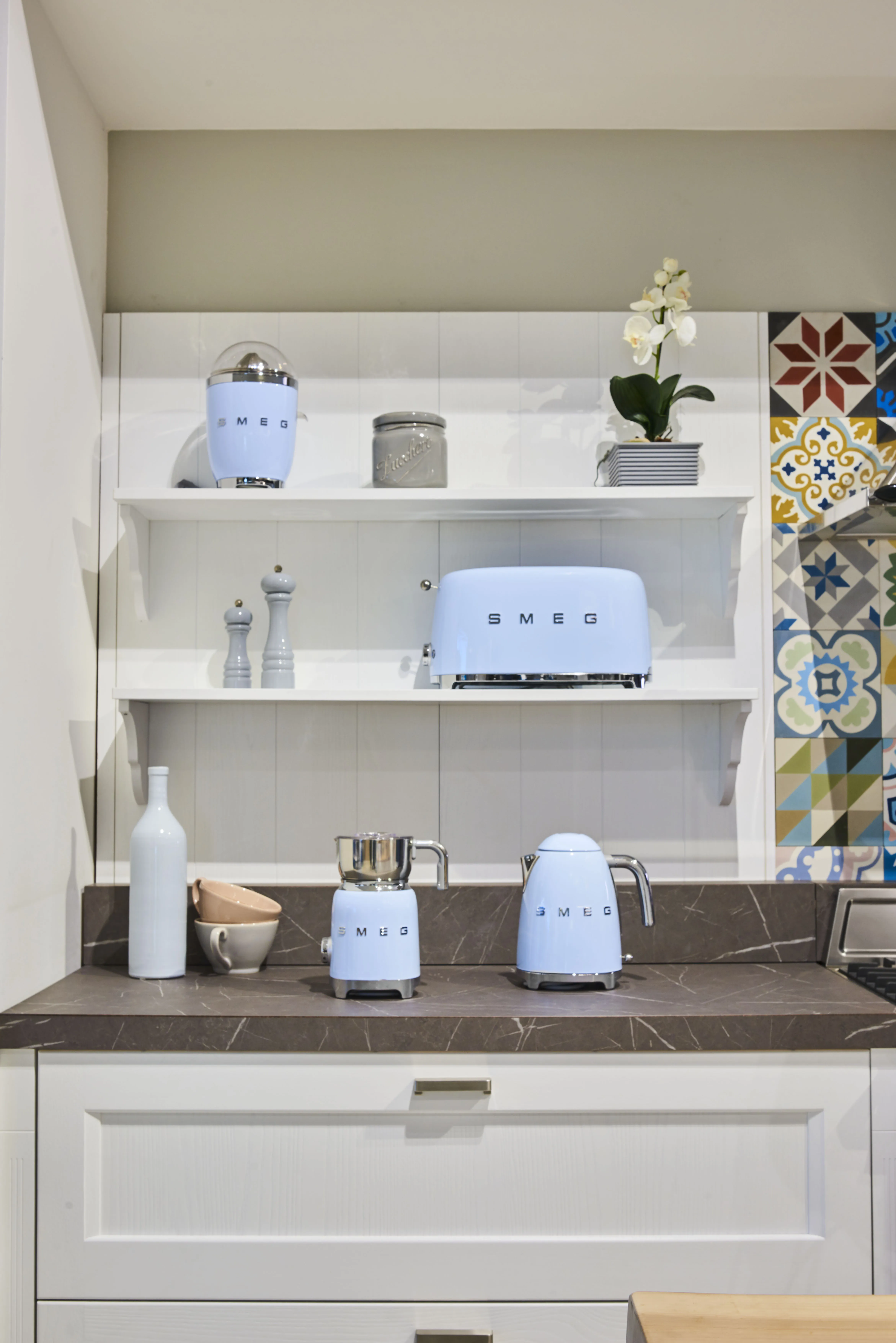 Smeg TSF02PBEU - br&ouml;drost, 4 br&ouml;dskivor, Pastellbl&aring;tt