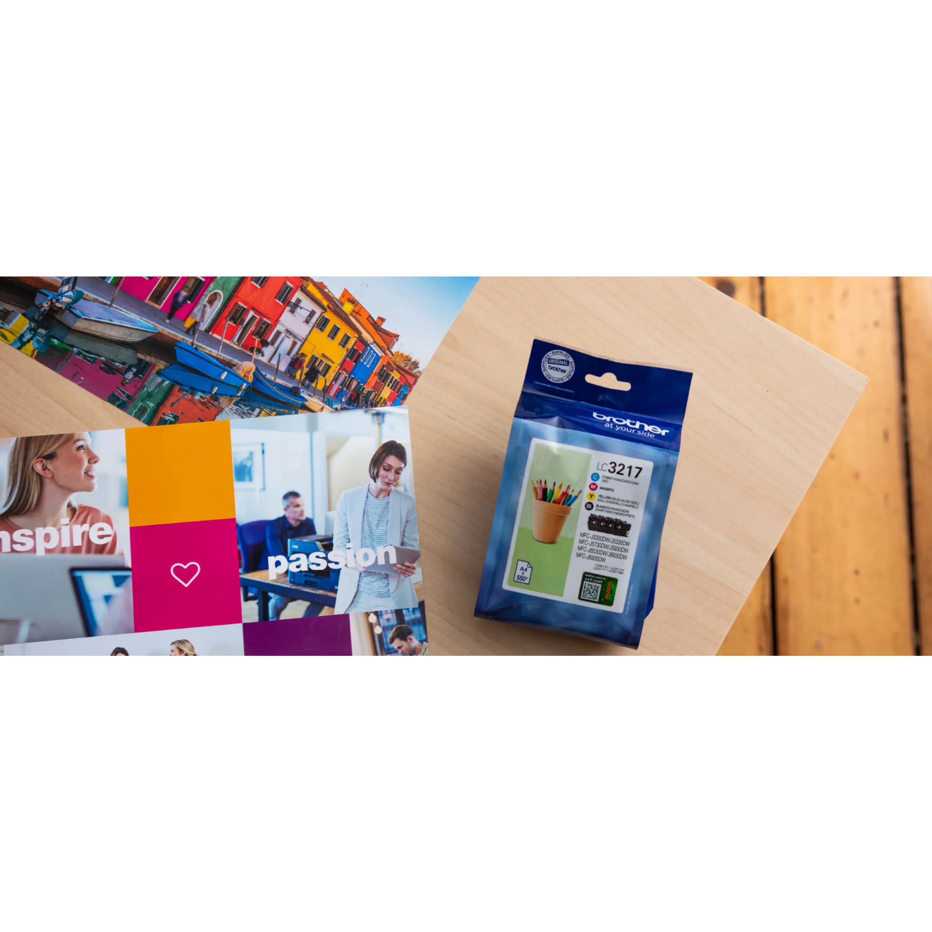 Brother LC3217VAL ink cartridge kit, Black, Cyan, Magenta, Yellow, 4 pcs