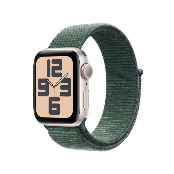 APPLE Watch SE GPS 40mm Starlight Aluminium Case with Lake Green Sport Loop