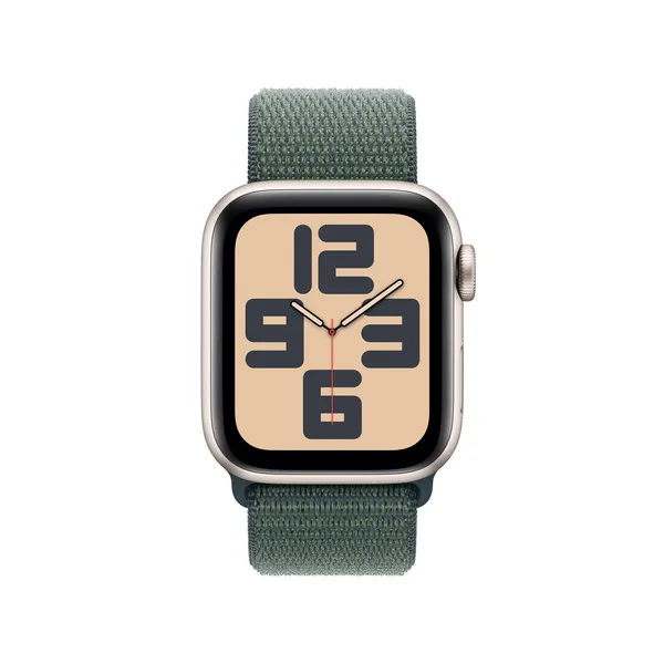 APPLE Watch SE GPS 40mm Starlight Aluminium Case with Lake Green Sport Loop