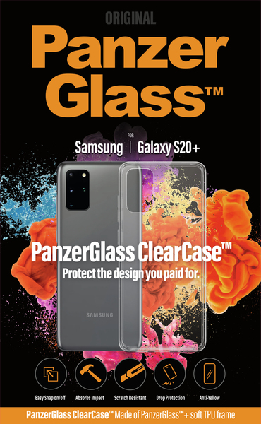 PanzerGlass ClearCase, Galaxy S20 Plus -suojakuori, L&auml;pin&auml;kyv&auml;