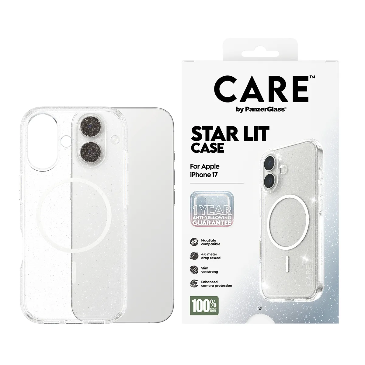 CARE by PanzerGlass Urban Explorer MagSafe fodral f&ouml;r iPhone 17, Star Lit / vit
