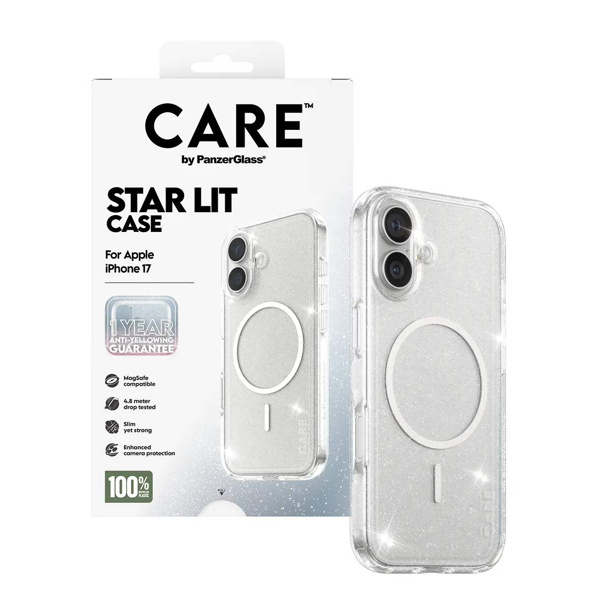 CARE by PanzerGlass Urban Explorer MagSafe fodral f&ouml;r iPhone 17, Star Lit / vit