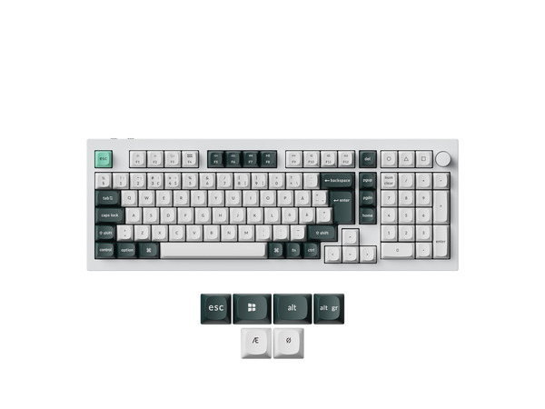 Keychron Q5H-P1-BO Wireless Mechanical Gaming Keyboard, Gateron 2.0 Magnetic, Shell White