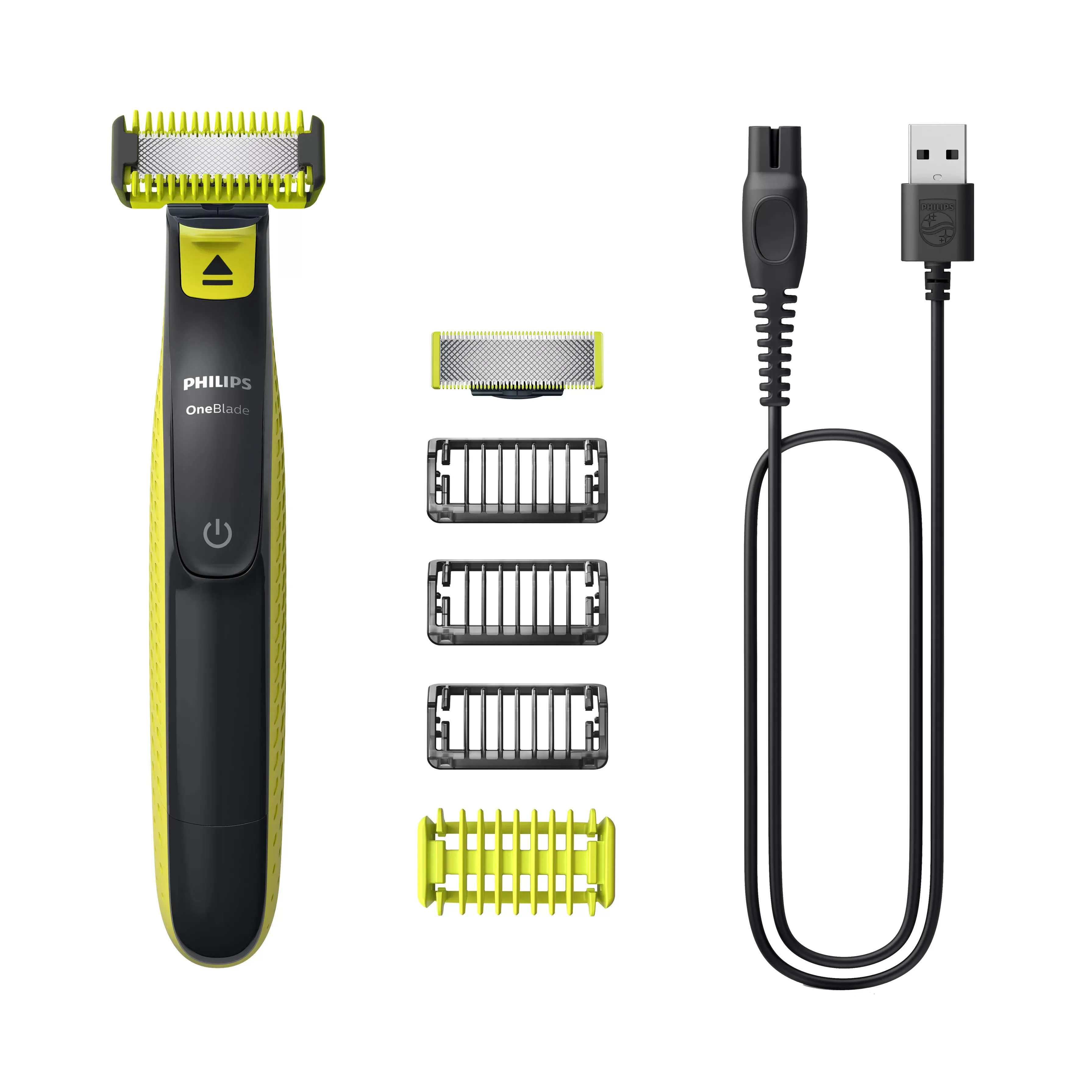 Philips OneBlade Face + Body QP2824/10 -hybridistaileri, harmaa, limenvihre&auml;